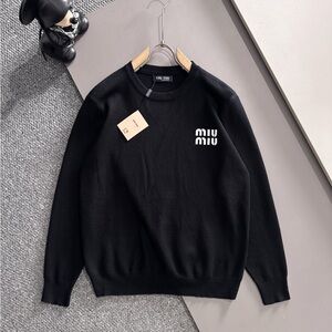 Miu Miu Black Crewneck Men's Sweater